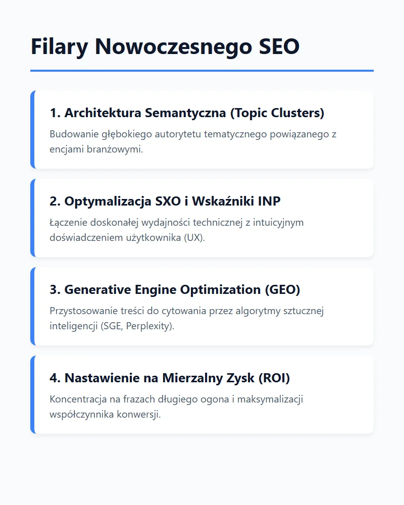 Zaawansowane pozycjonowanie stron i kluczowe filary wzrostu ROI