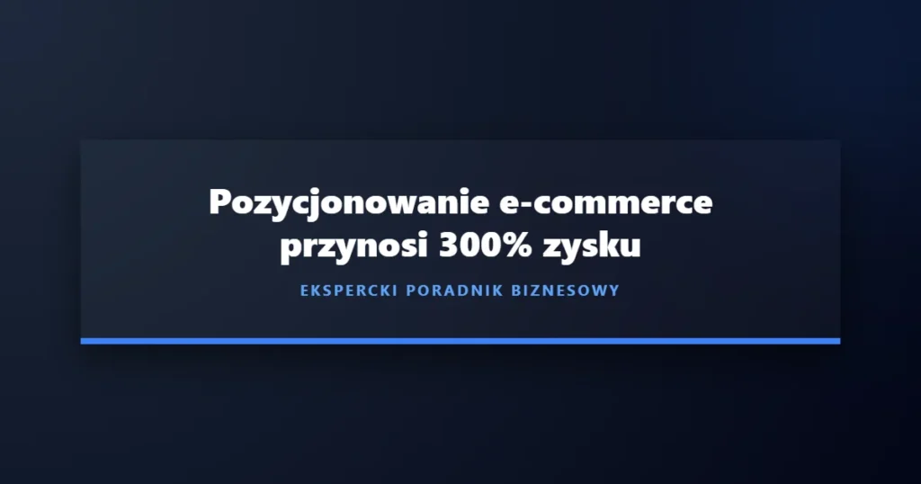 SEO dla e-commerce i optymalizacja Core Web Vitals